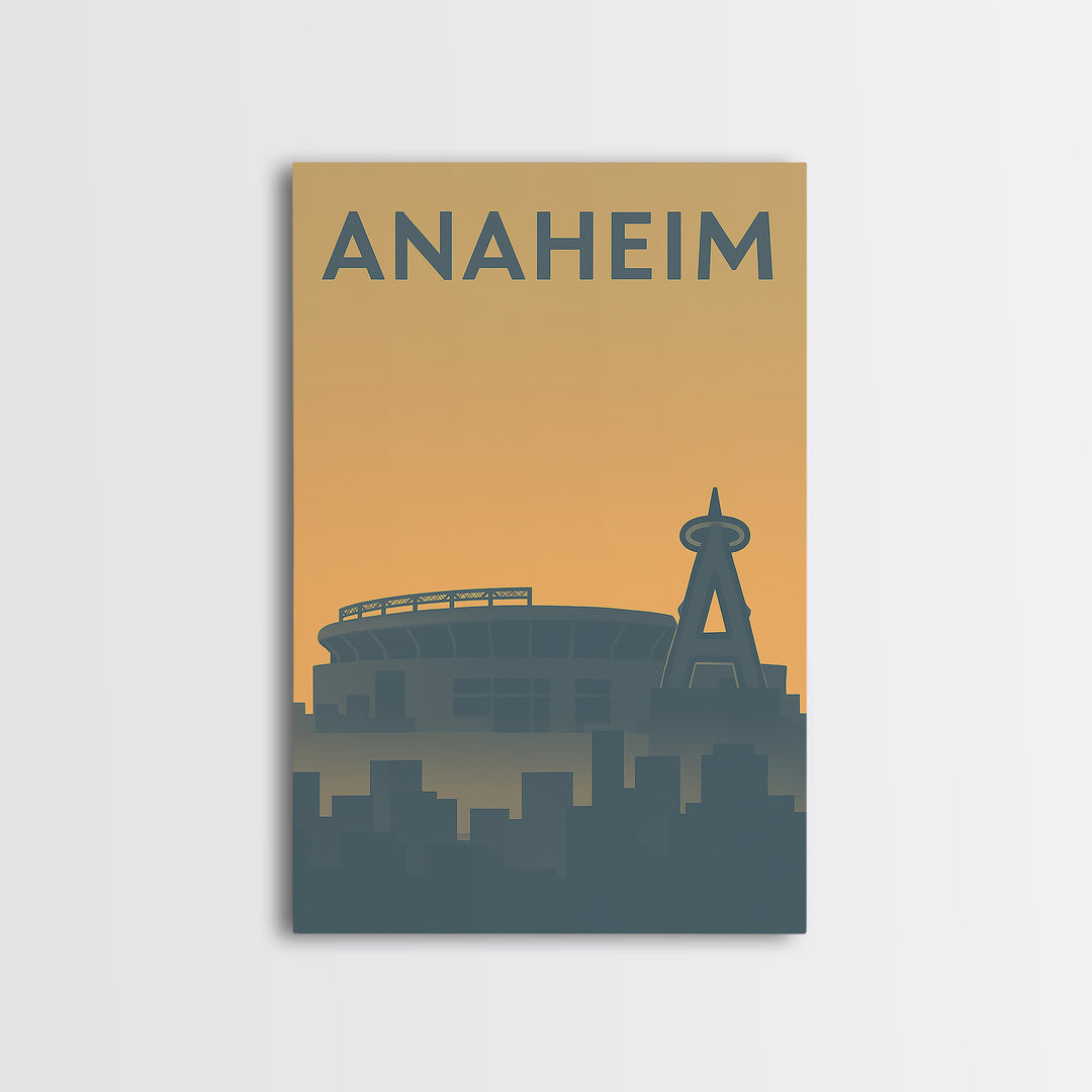 Anaheim California Travel Poster, Canvas Print, City Poster Art, Anaheim Art Print, Gift For Travelers, City Illustration, Travel Art Print