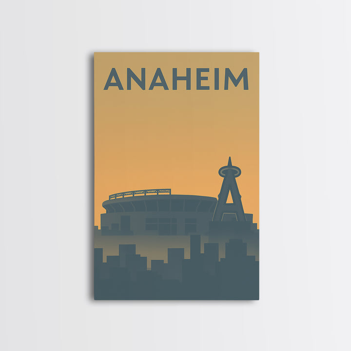Anaheim California Travel Poster, Canvas Print, City Poster Art, Anaheim Art Print, Gift For Travelers, City Illustration, Travel Art Print