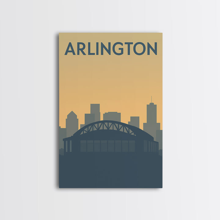 Arlington Travel Poster, Canvas Print, Mid Century Travel Art, Arlington City Art, Gift For Travelers, Eclectic Wall Decor, Travel Posters