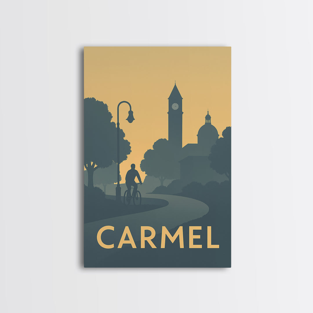 Carmel Travel Poster, Framed Canvas Print, Mid Century Travel Art, Carmel City Art, Travel Poster Art, Vintage Travel Print, Art Print