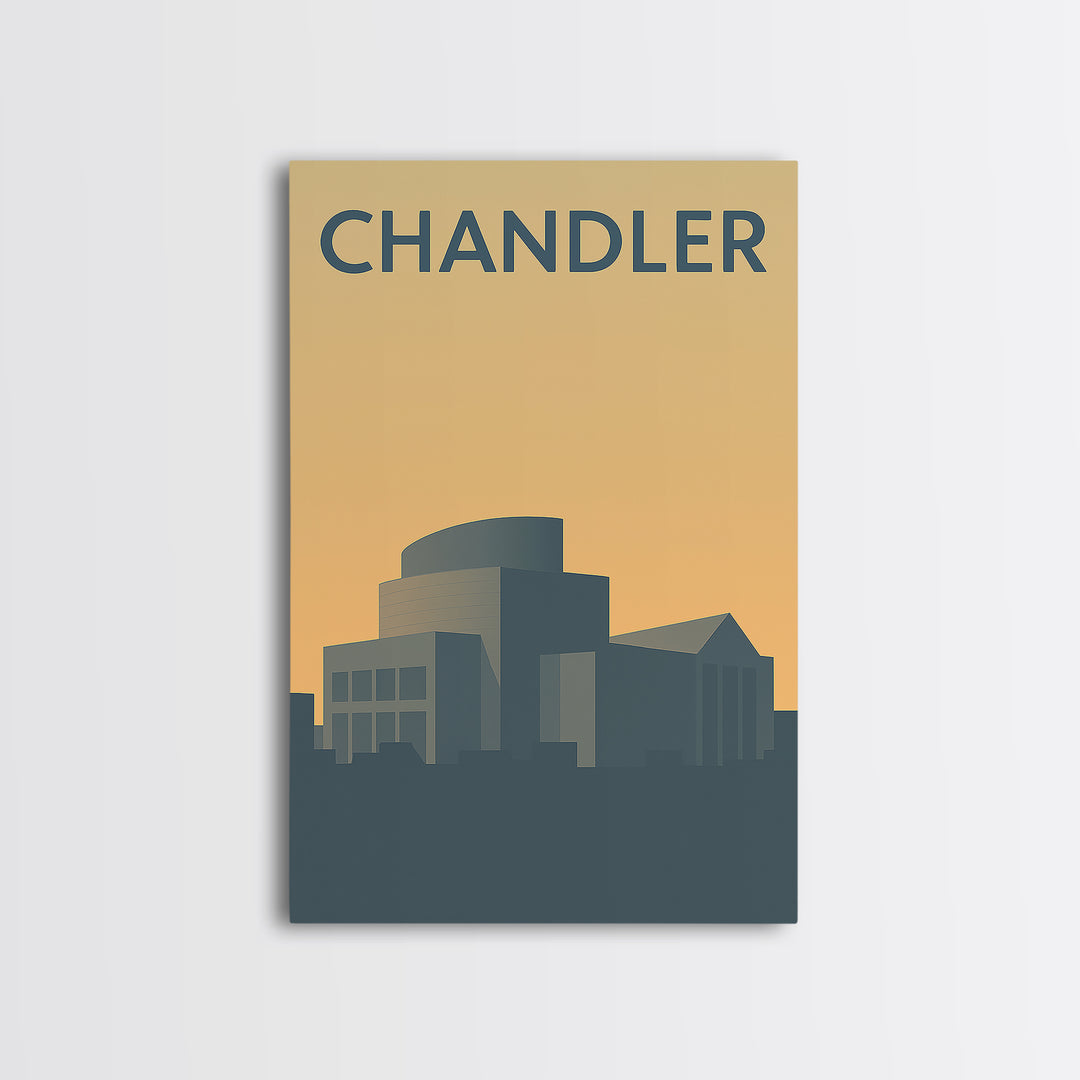 Chandler Arizona Travel Poster, Canvas Print, Retro Wall Art, Chandler City Art, Retro Travel Print, City Travel Prints, City Art Print