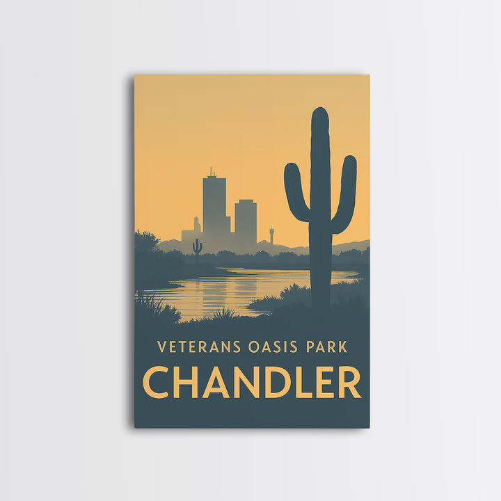 Chandler Travel Poster, Framed Canvas Print, Vintage City Poster Art, Chandler Wall Art, Travel Poster Set, Fine Art Print, Poster Print