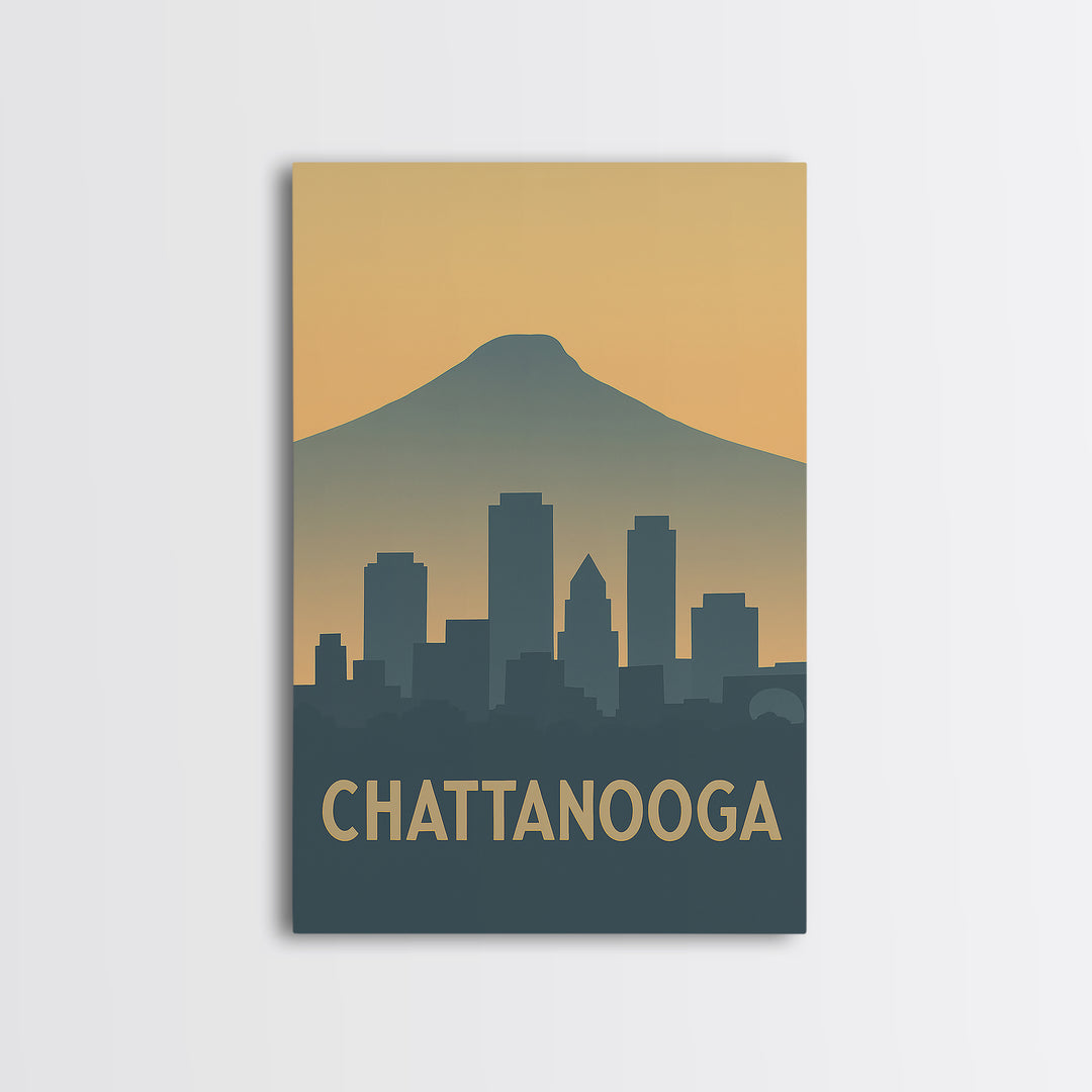 Chattanooga Tennessee Travel Poster, Canvas Print, City Poster Art, Chattanooga Art Print, Fine Art Print, Gift For Travelers, Poster Print