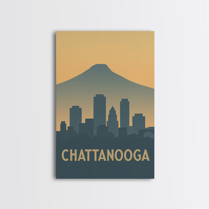 Chattanooga Tennessee Travel Poster, Canvas Print, City Poster Art, Chattanooga Art Print, Fine Art Print, Gift For Travelers, Poster Print