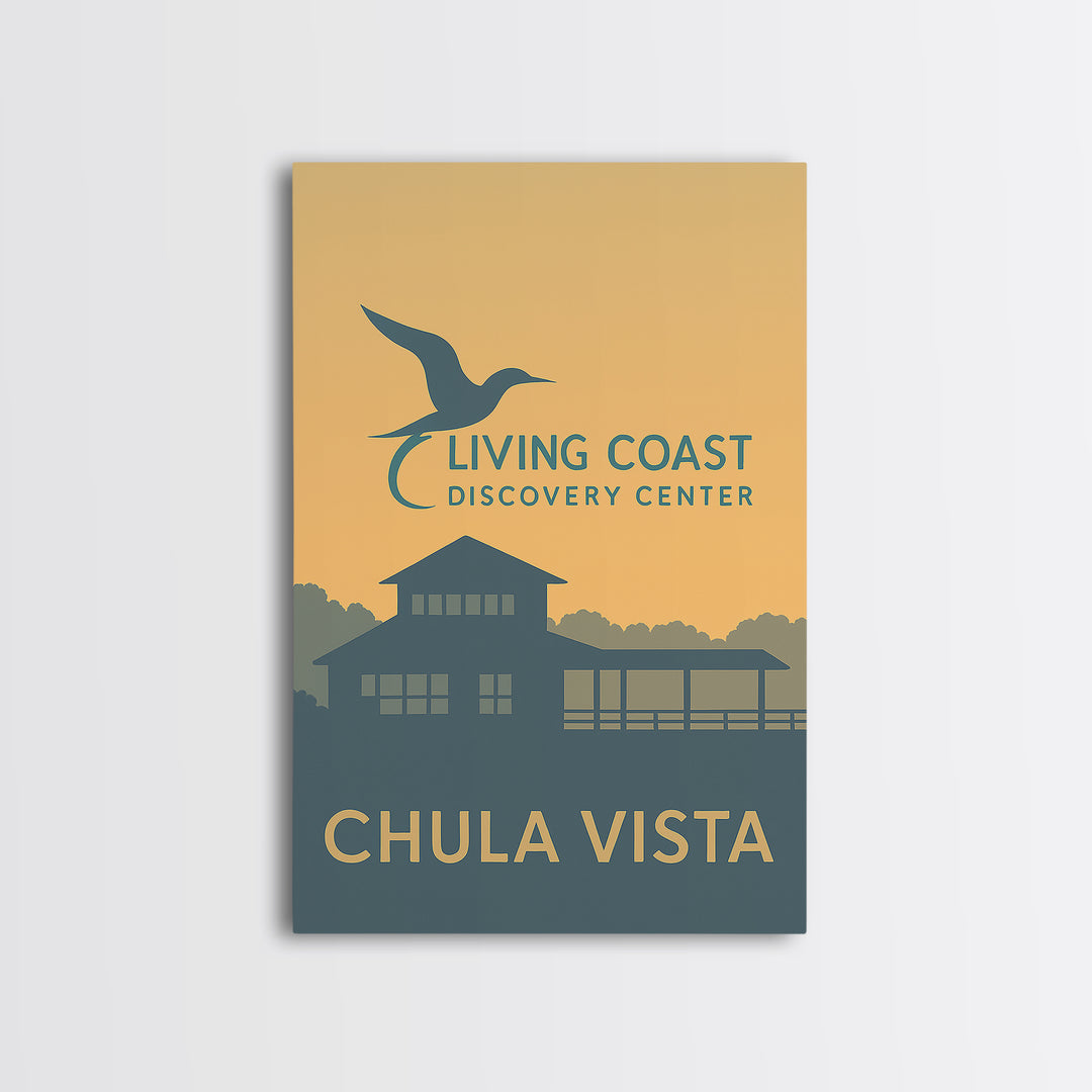 Chula Vista Travel Poster, Framed Canvas Print, Minimalist Retro Wall Art, Chula Vista Art Print, Living Room Wall Art, Gift For Travelers