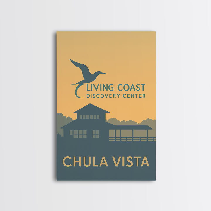 Chula Vista Travel Poster, Framed Canvas Print, Minimalist Retro Wall Art, Chula Vista Art Print, Living Room Wall Art, Gift For Travelers