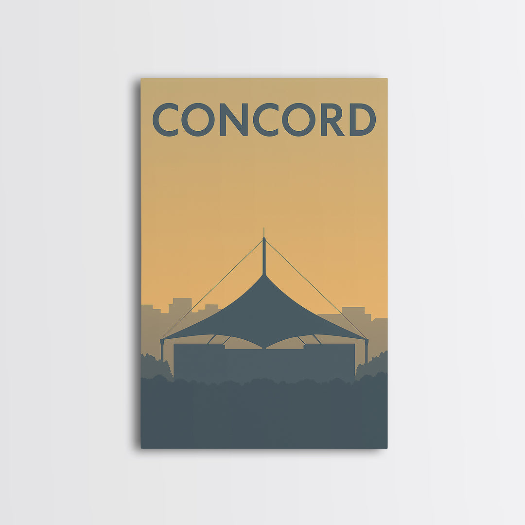 Concord California Travel Poster, Canvas Print, Mid Century Travel Art, Concord Art Print, Travel Poster Set, Wall Decor, City Travel Prints