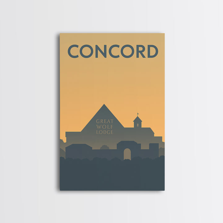 Concord Travel Poster, Canvas Print, Mid Century Travel Art, Concord Poster Print, Mid Century Wall Art, Modern Wall Decor, Poster Art