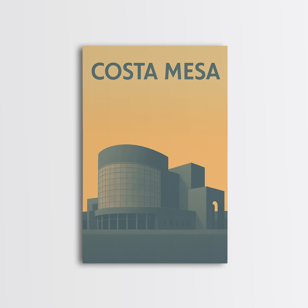 Costa Mesa California Travel Poster, Canvas Print, Vintage City Poster Art, Costa Mesa Travel Art, Vintage City Poster, Travel Poster Art