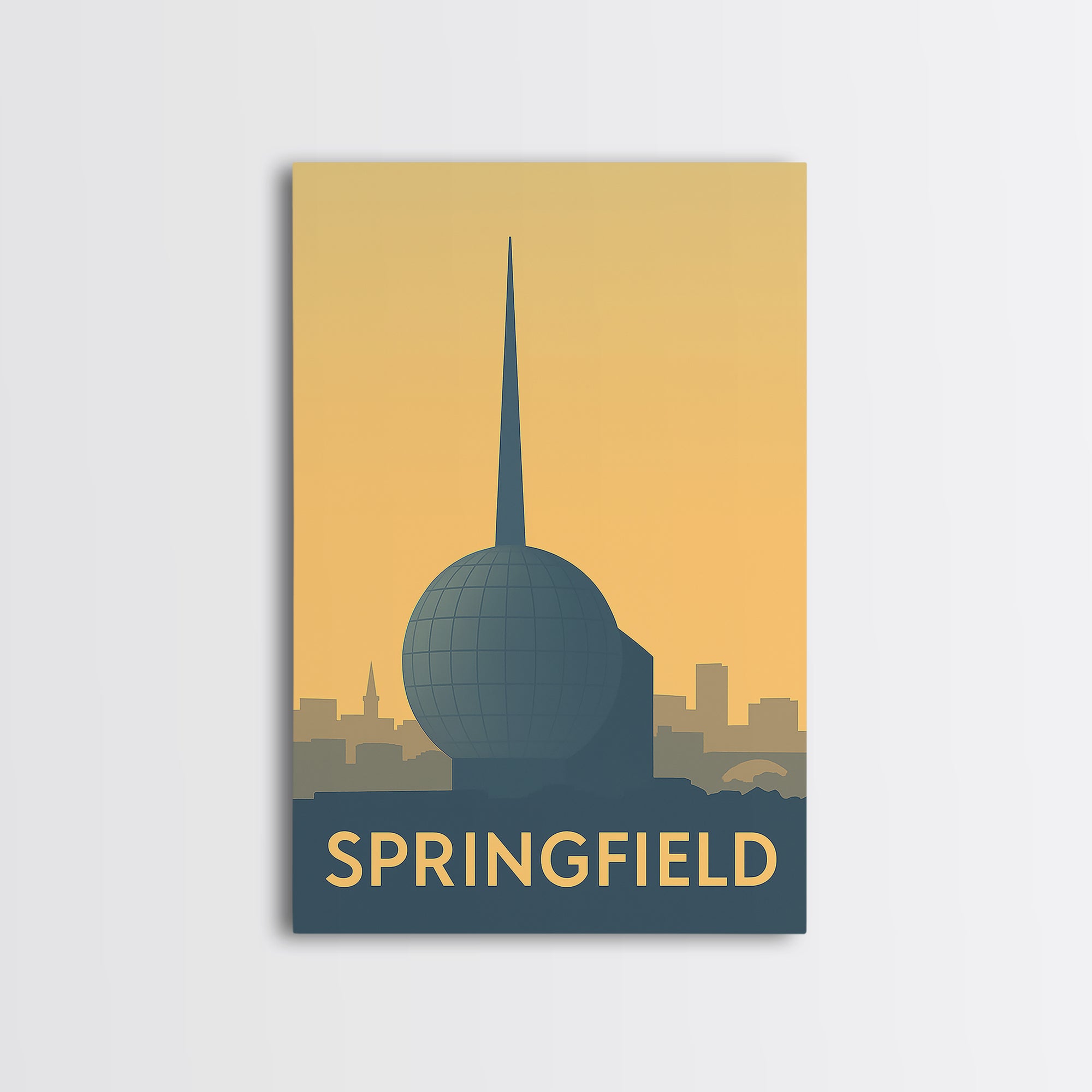 Springfield Missouri Travel Poster, Canvas Print, Mid Century Travel A ...