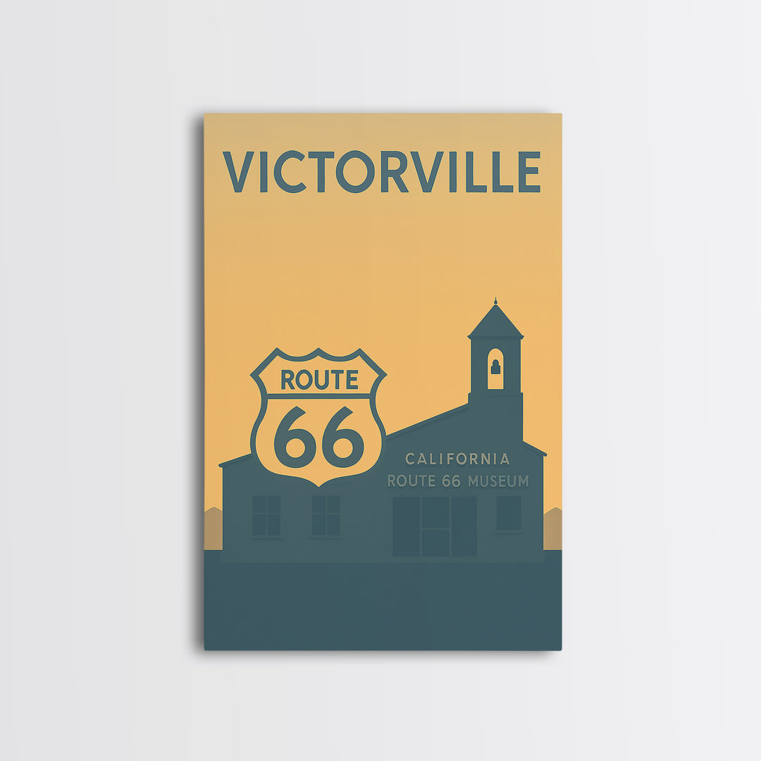 Victorville Travel Poster, Canvas Print, Minimalist Retro Wall Art, Victorville City Art, City Travel Prints, Travel Poster Set