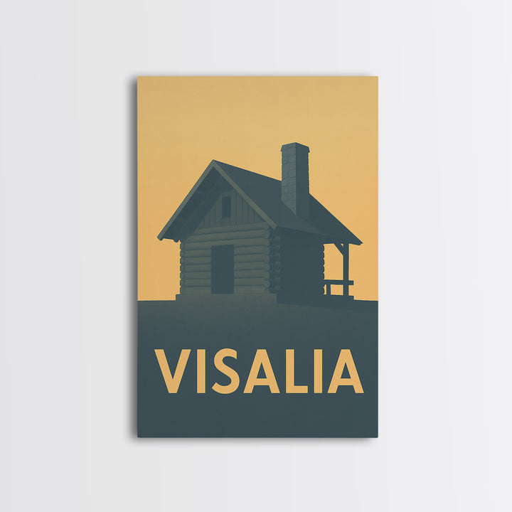 Visalia Travel Poster, Canvas Print, Sunset Skyline Wall Art, Visalia Wall Art, Travel Wall Art, City Travel Prints, Watercolor Skyline Art