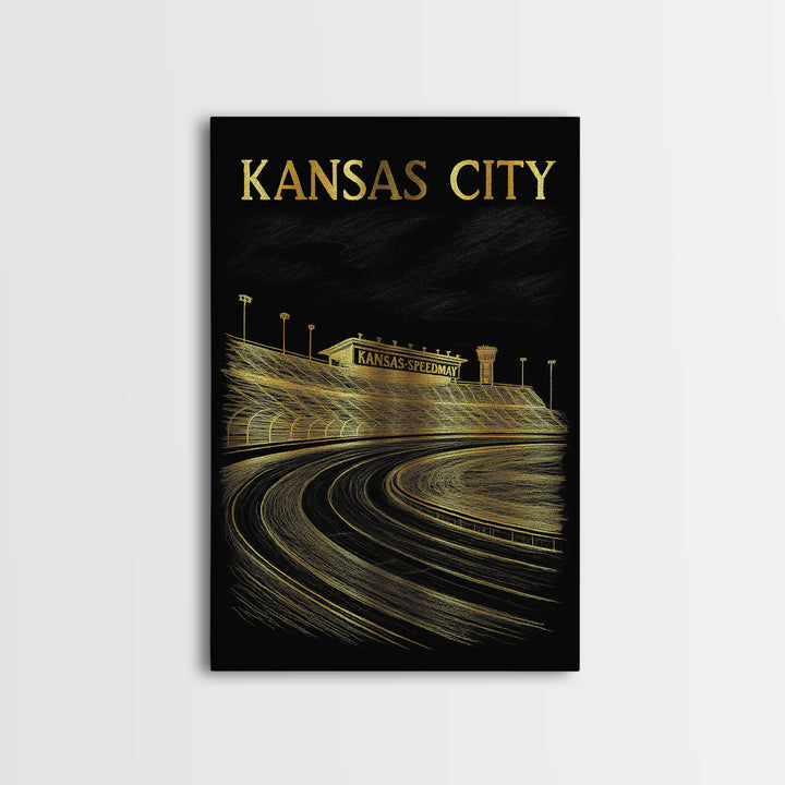 Kansas City Missouri Travel Poster, Canvas Print, Black And Gold Line Art, Kansas City City Art, Travel Wall Art, Wall Art, Design 1