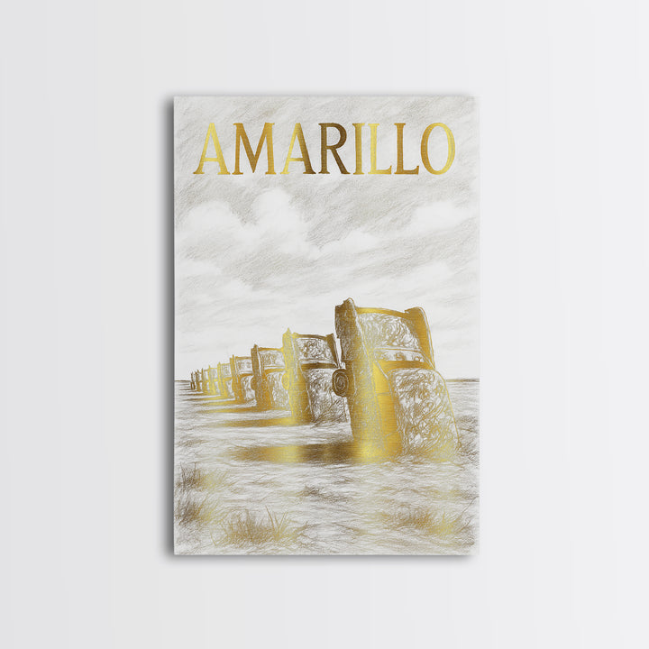 Amarillo Texas Travel Poster, Framed Canvas Print, Minimalist Poster Art, Amarillo Travel Art, Travel Wall Art, City Travel Prints, Wall Art