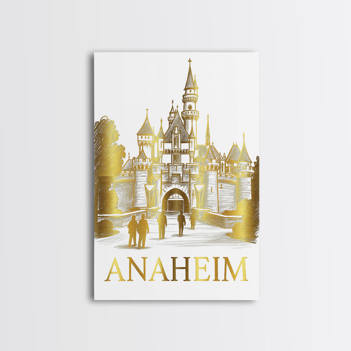 Anaheim Travel Poster, Canvas Print, Elegant City Illustration, Anaheim Poster Print, Fine Art Print, Travel Wall Decor, Travel Art Print