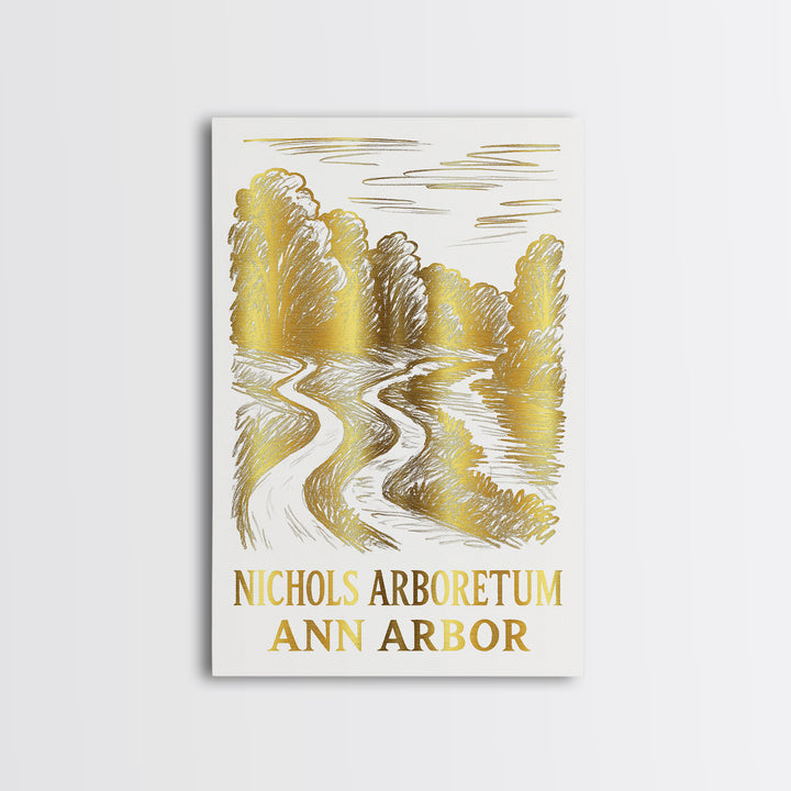 Ann Arbor Travel Poster, Canvas Print, Minimalist Poster Art, Ann Arbor City Art, Travel Poster Art, Living Room Wall Art, Poster Art