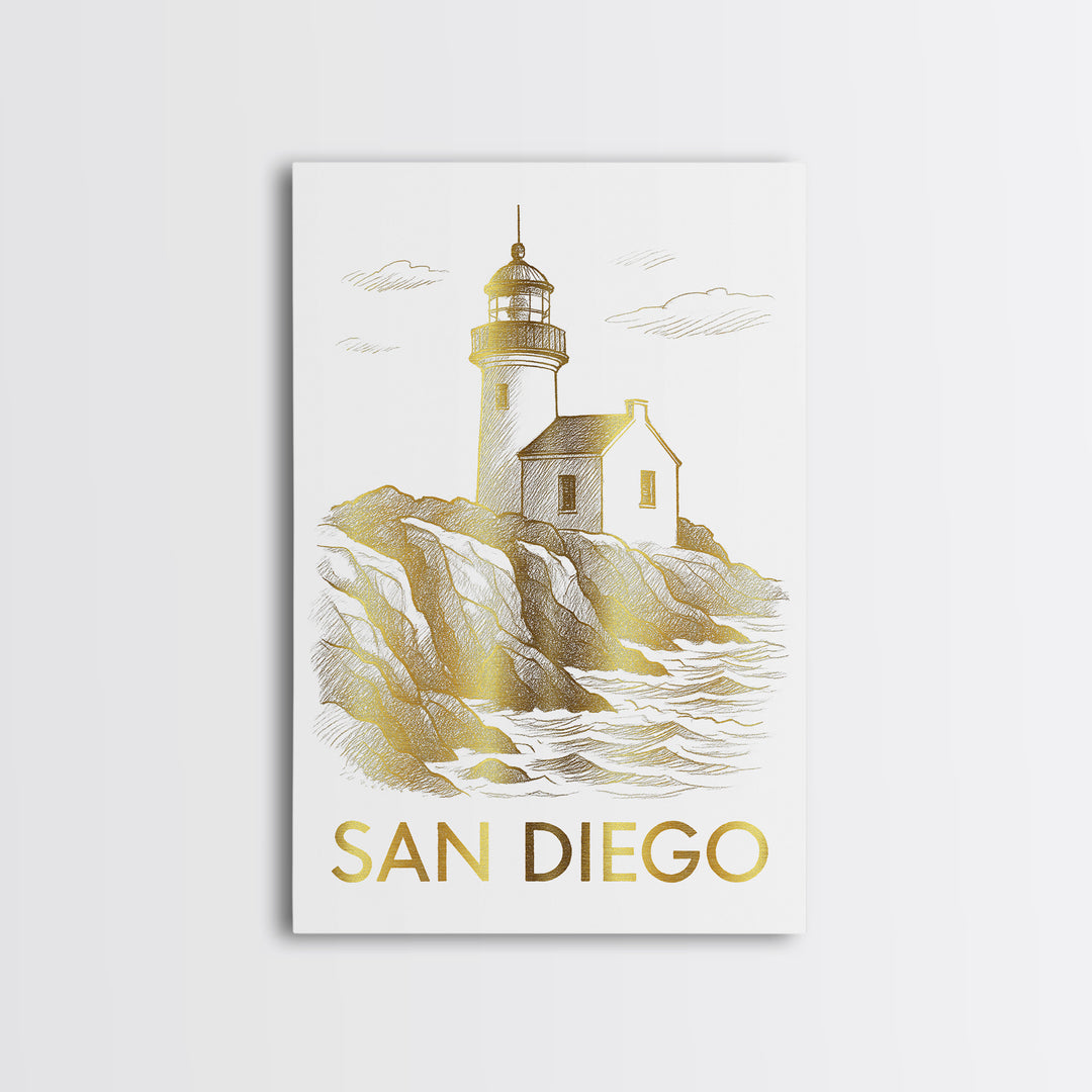San Diego California Travel Poster, Canvas Print, Minimalist Poster Art, San Diego Travel Art, Travel Art Print, Art Print, Office Decor