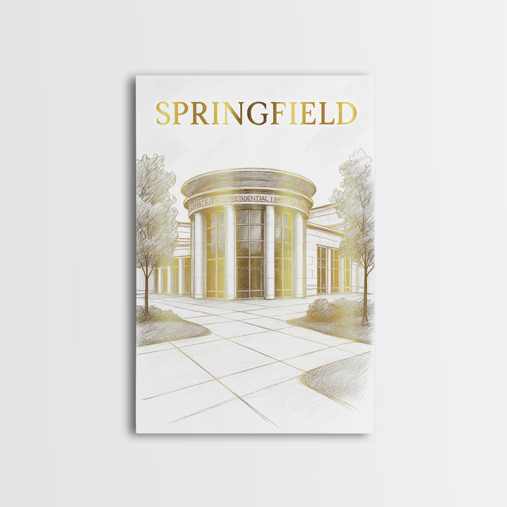 Springfield Travel Poster, Canvas Print, Minimalist Poster Art, Springfield Poster Print, Travel Poster Art, Travel Art Print, Design 6