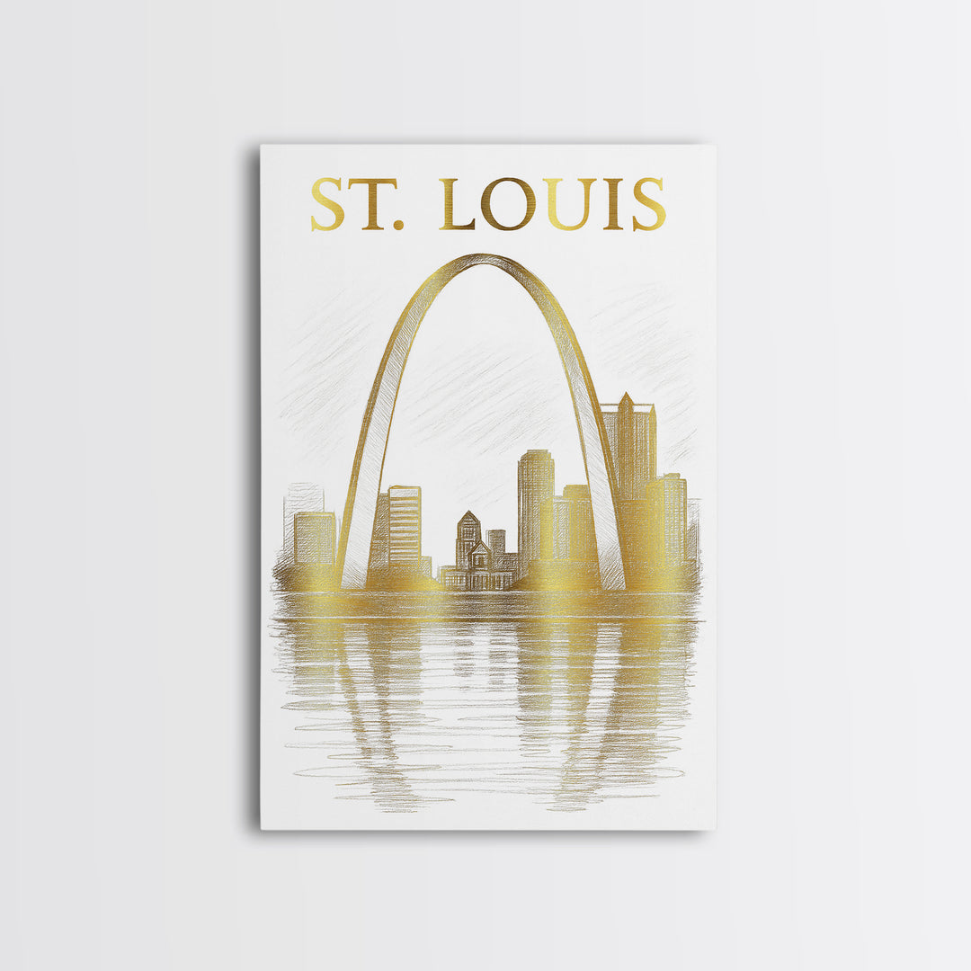 St Louis Missouri Travel Poster, Canvas Print, Minimalist Poster Art, St Louis Art Print, Travel Print, City Travel Prints, City Art Print