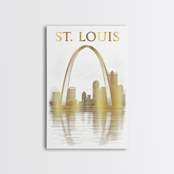 St Louis Missouri Travel Poster, Canvas Print, Minimalist Poster Art, St Louis Art Print, Travel Print, City Travel Prints, City Art Print