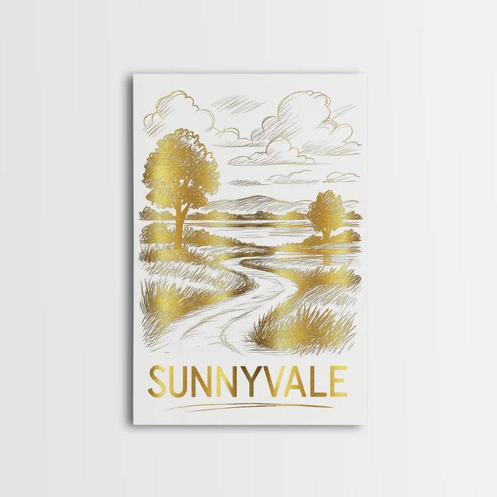 Sunnyvale Travel Poster, Canvas Print, Minimalist Poster Art, Sunnyvale Wall Art, Wanderlust Decor, Fine Art Print, Modern Wall Decor