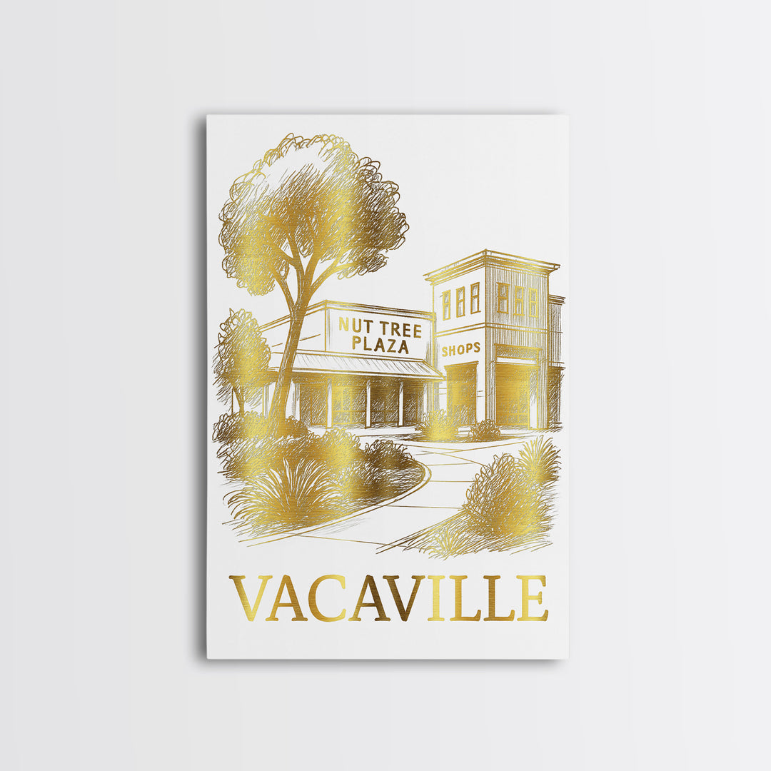 Vacaville Travel Poster, Canvas Print, Elegant City Illustration, Vacaville Travel Art, Home Office Decor, Gift For Travelers, Design 2