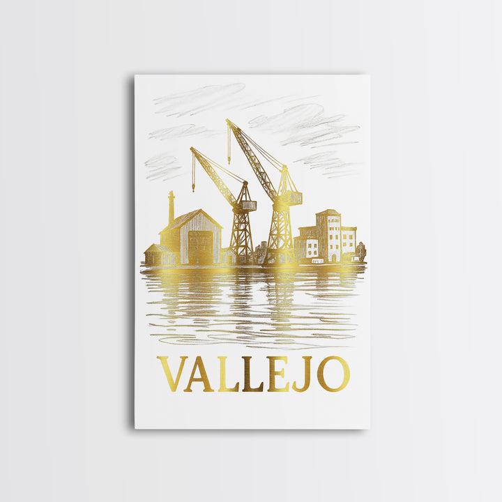 Vallejo Travel Poster, Canvas Print, Elegant City Illustration, Vallejo Poster Print, Eclectic Wall Decor, Gift For Travelers, Wall Art
