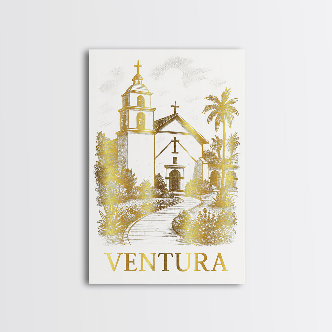 Ventura Travel Poster, Canvas Print, Minimalist Poster Art, Ventura Poster Print, Home Office Decor, Travel Poster Set, City Travel Prints
