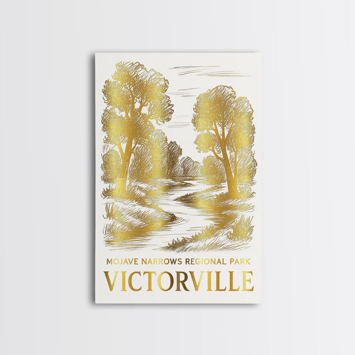 Victorville Travel Poster, Canvas Print, White And Gold Sketch Art, Victorville City Art, City Art Print, Vintage Travel Art, Design 2