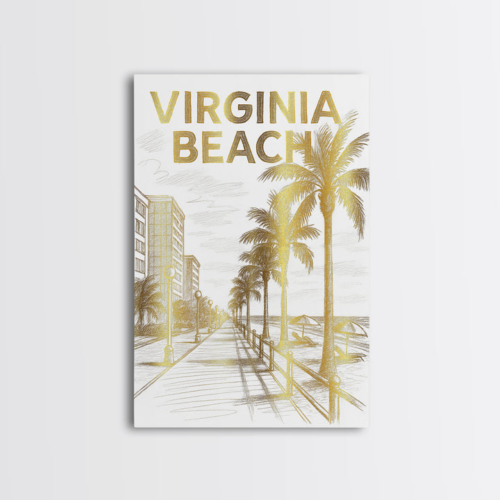 Virginia Beach Virginia Travel Poster, Canvas Print, Minimalist Poster Art, Virginia Beach Art Print, Home Office Decor, Gift For Travelers