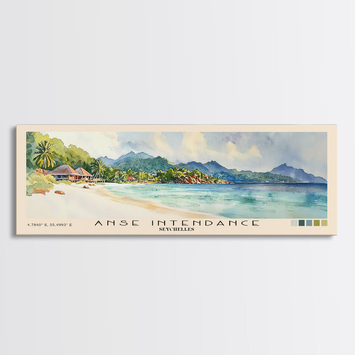 Anse Intendance, Seychelles Watercolor Print, Vacation Gift, Seychelles Wall Art, Vacation Wall Art, Vacatation Memories, Beach Decor, Beach Or Lakehouse Art