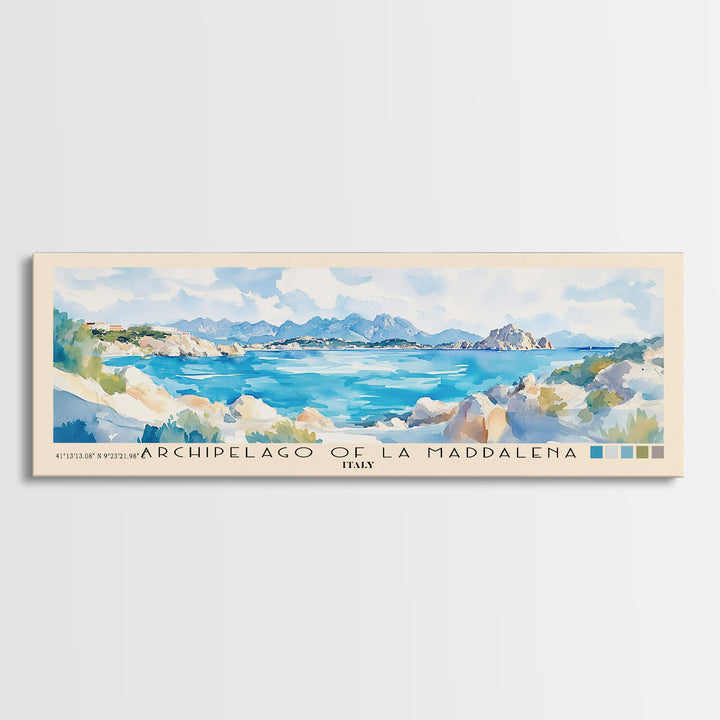 Archipelago of La Maddalena, Italy Watercolor Print, Vacation Gift, Italy Wall Art, Beach Painting, Beach Decor, Beach Or Lakehouse Art