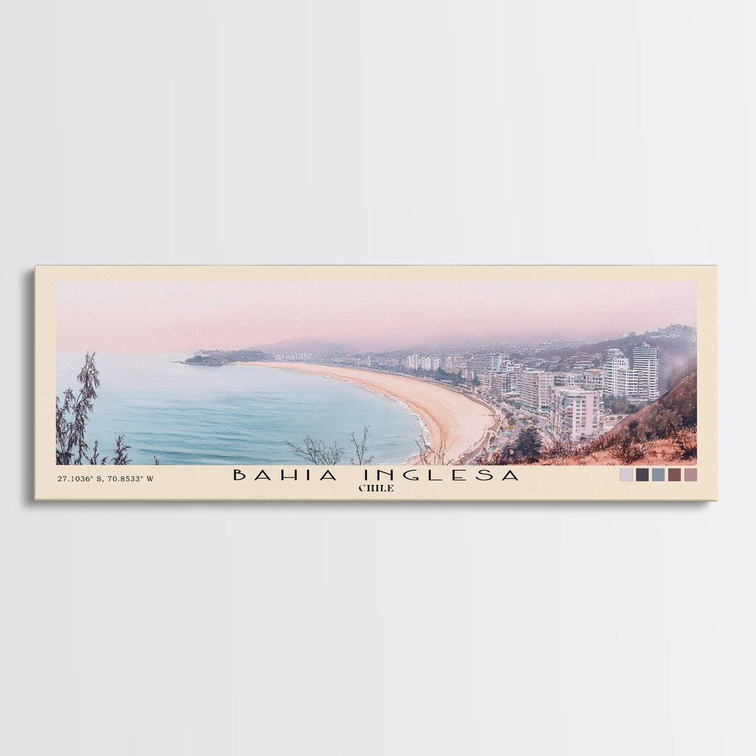 Bahia Inglesa, Chile Watercolor Print, Vacation Gift, Chile Wall Art, Vacation Wall Art, Vacatation Memories, Beach Decor, Beach Or Lakehouse Art