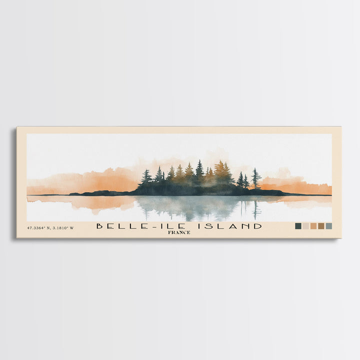 Belle-Ile Island, France Watercolor Beach Print, Vacation Gift, France Wall Art, Beach Painting, Beach Decor, Beach Painting