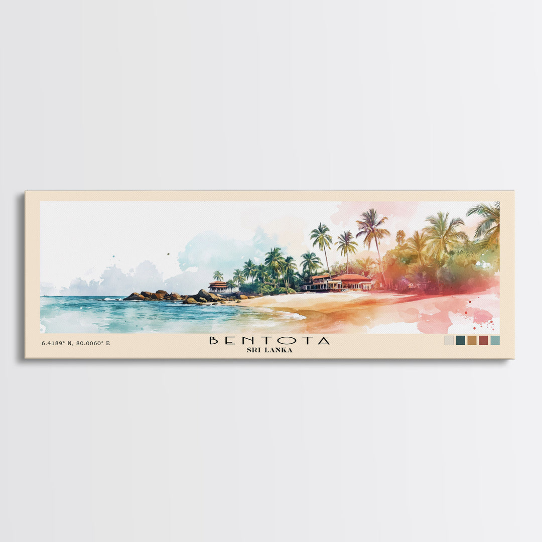 Bentota, Sri Lanka Watercolor Print, Vacation Gift, Sri Lanka Wall Art, Beach Painting, Beach Decor, Beach Or Lakehouse Art