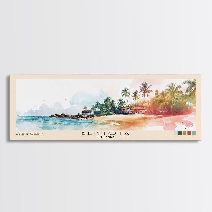 Bentota, Sri Lanka Watercolor Print, Vacation Gift, Sri Lanka Wall Art, Beach Painting, Beach Decor, Beach Or Lakehouse Art