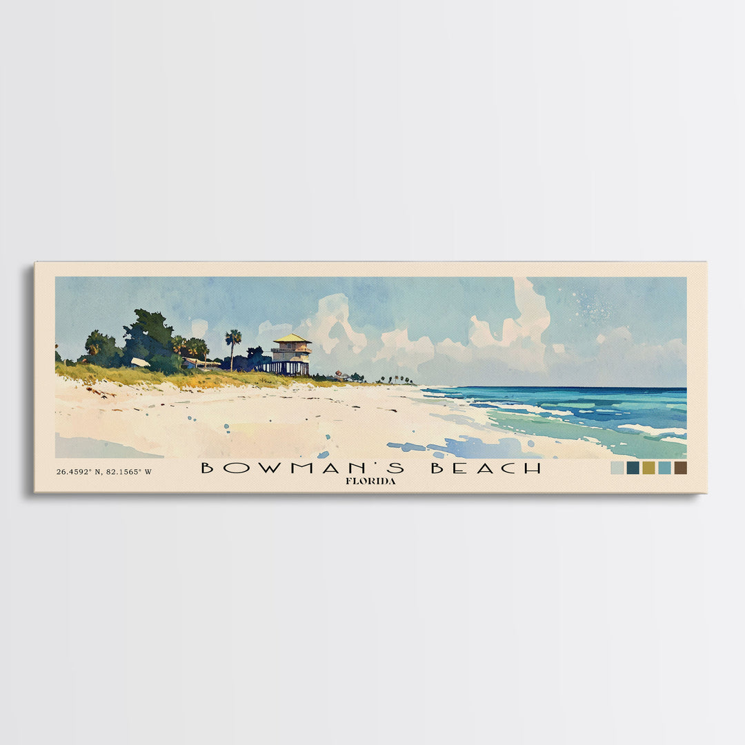Bowman’s Beach, Florida Watercolor Print, Vacation Gift, Florida Wall Art, Vacation Wall Art, Vacatation Memories, Beach Decor, Beach Or Lakehouse Art
