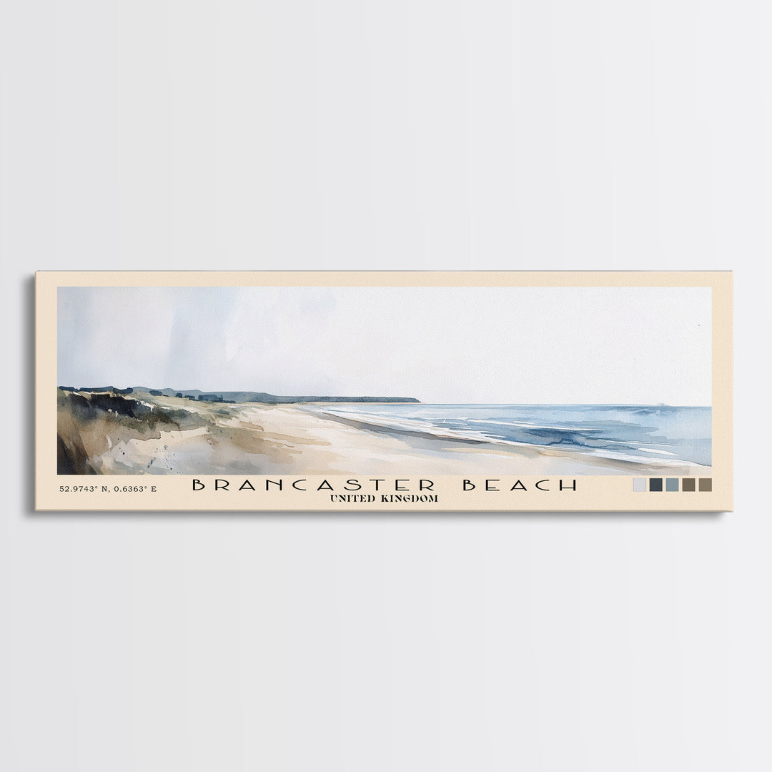 Brancaster Beach, United Kingdom Watercolor Print, Vacation Gift, United Kingdom Wall Art, Beach Painting, Beach Decor, Beach Or Lakehouse Art