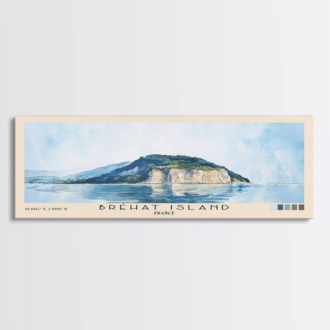 Bréhat Island, France Watercolor Beach Print, Vacation Gift, France Wall Art, Beach Painting, Beach Decor, Beach Painting