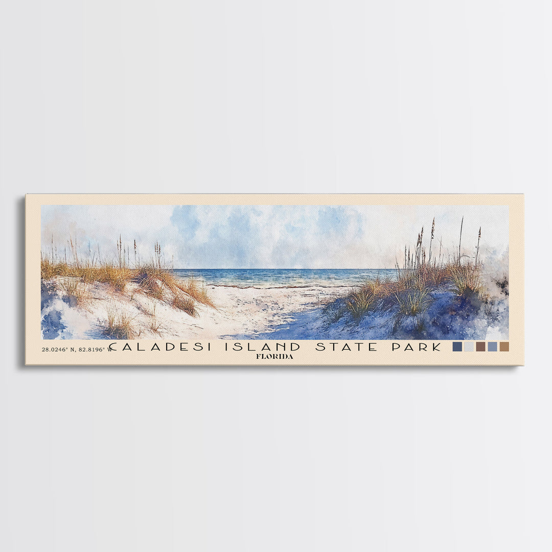 Caladesi Island State Park, Florida Watercolor Beach Print, Vacation Gift, Florida Wall Art, Beach Painting, Beach Decor, Beach Painting