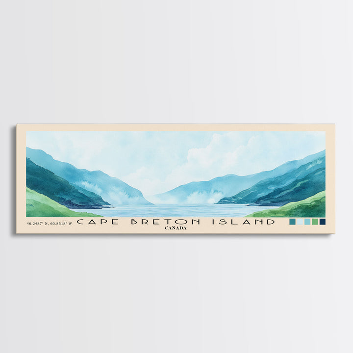 Cape Breton Island, Canada Watercolor Print, Vacation Gift, Canada Wall Art, Beach Painting, Beach Decor, Beach Or Lakehouse Art