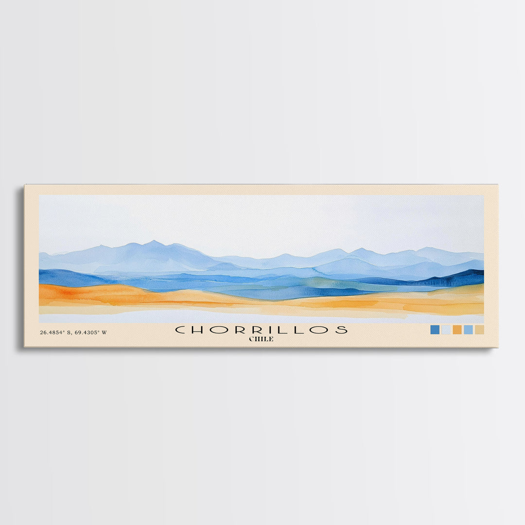 Chorrillos, Chile Watercolor Beach Print, Vacation Gift, Chile Wall Art, Beach Painting, Beach Decor, Beach Painting