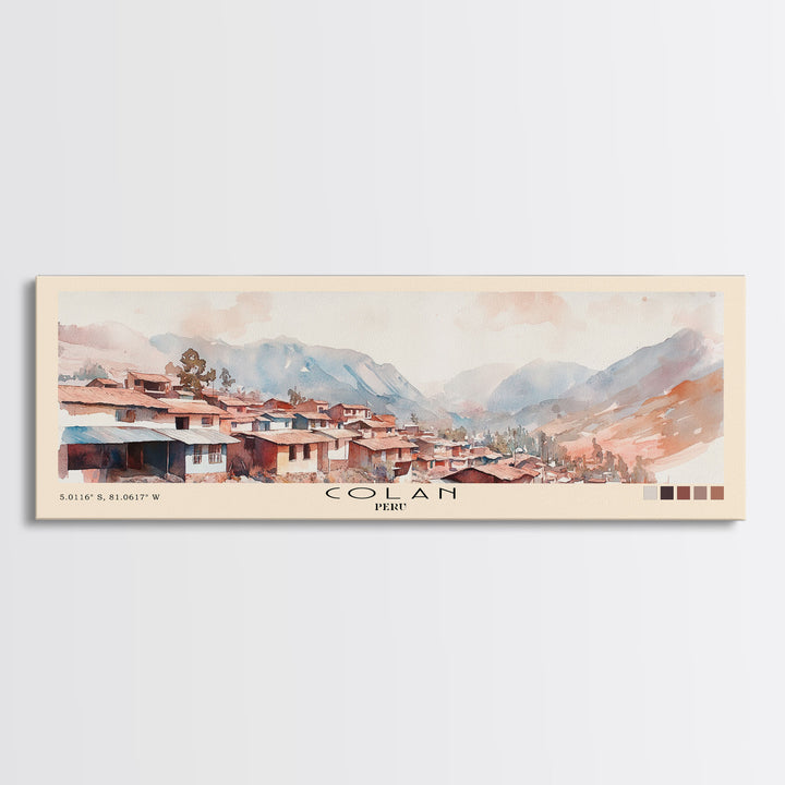Colan, Peru Watercolor Print, Vacation Gift, Peru Wall Art, Beach Painting, Beach Decor, Beach Or Lakehouse Art