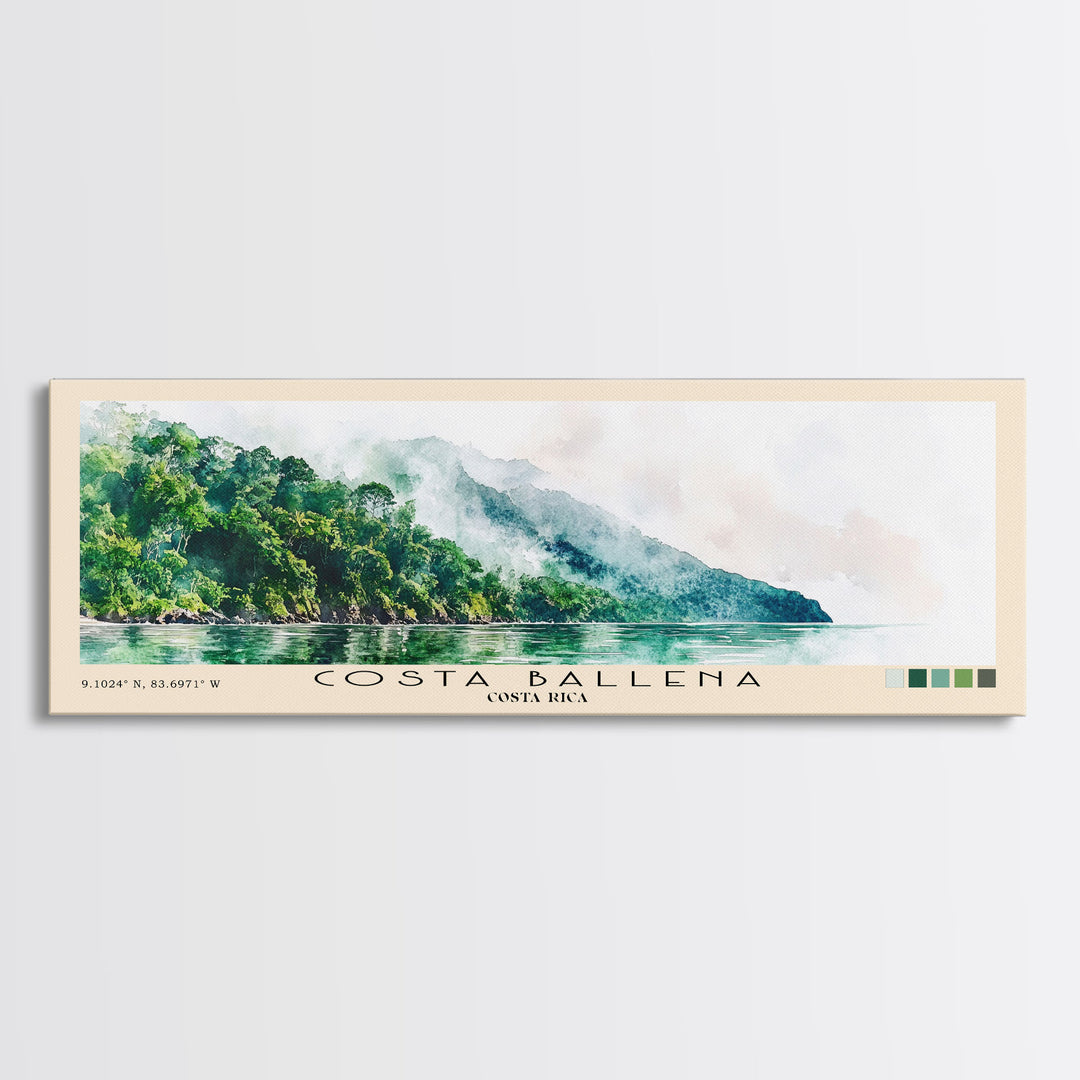 Costa Ballena, Costa Rica Watercolor Print, Vacation Gift, Costa Rica Wall Art, Beach Painting, Beach Decor, Beach Or Lakehouse Art