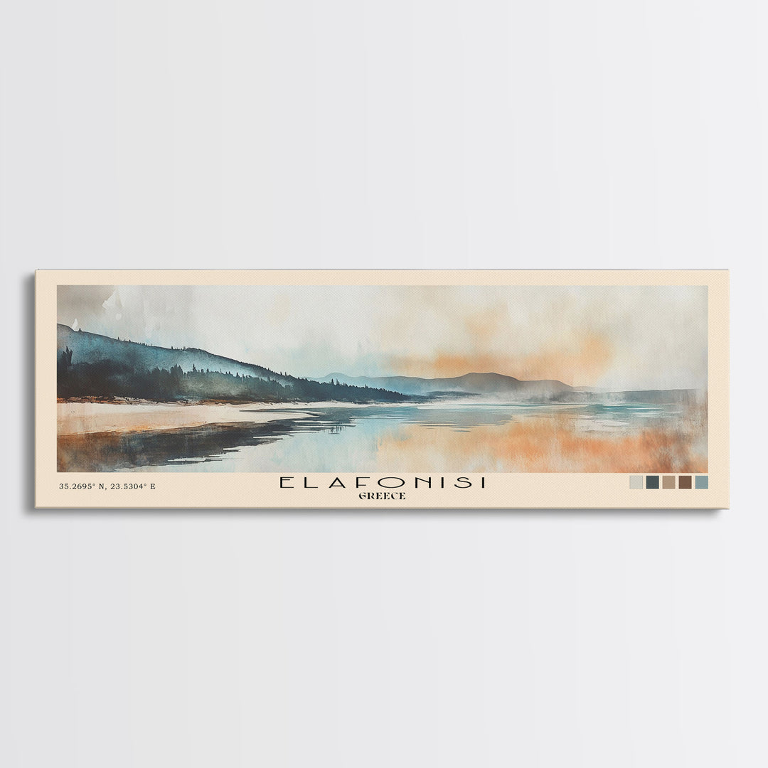 Elafonisi, Greece Watercolor Print, Vacation Gift, Greece Wall Art, Vacation Wall Art, Vacatation Memories, Beach Decor, Beach Or Lakehouse Art