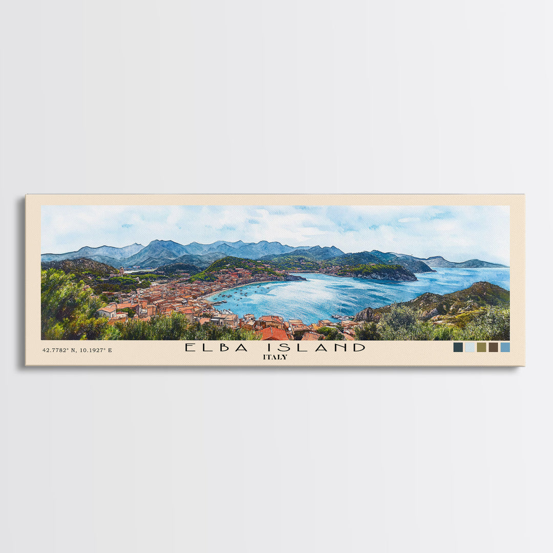 Elba Island, Italy Watercolor Print, Vacation Gift, Italy Wall Art, Beach Painting, Beach Decor, Beach Or Lakehouse Art
