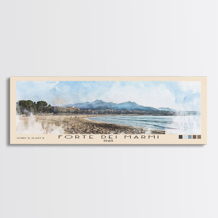 Forte dei Marmi, Italy Watercolor Print, Vacation Gift, Italy Wall Art, Vacation Wall Art, Vacatation Memories, Beach Decor, Beach Or Lakehouse Art