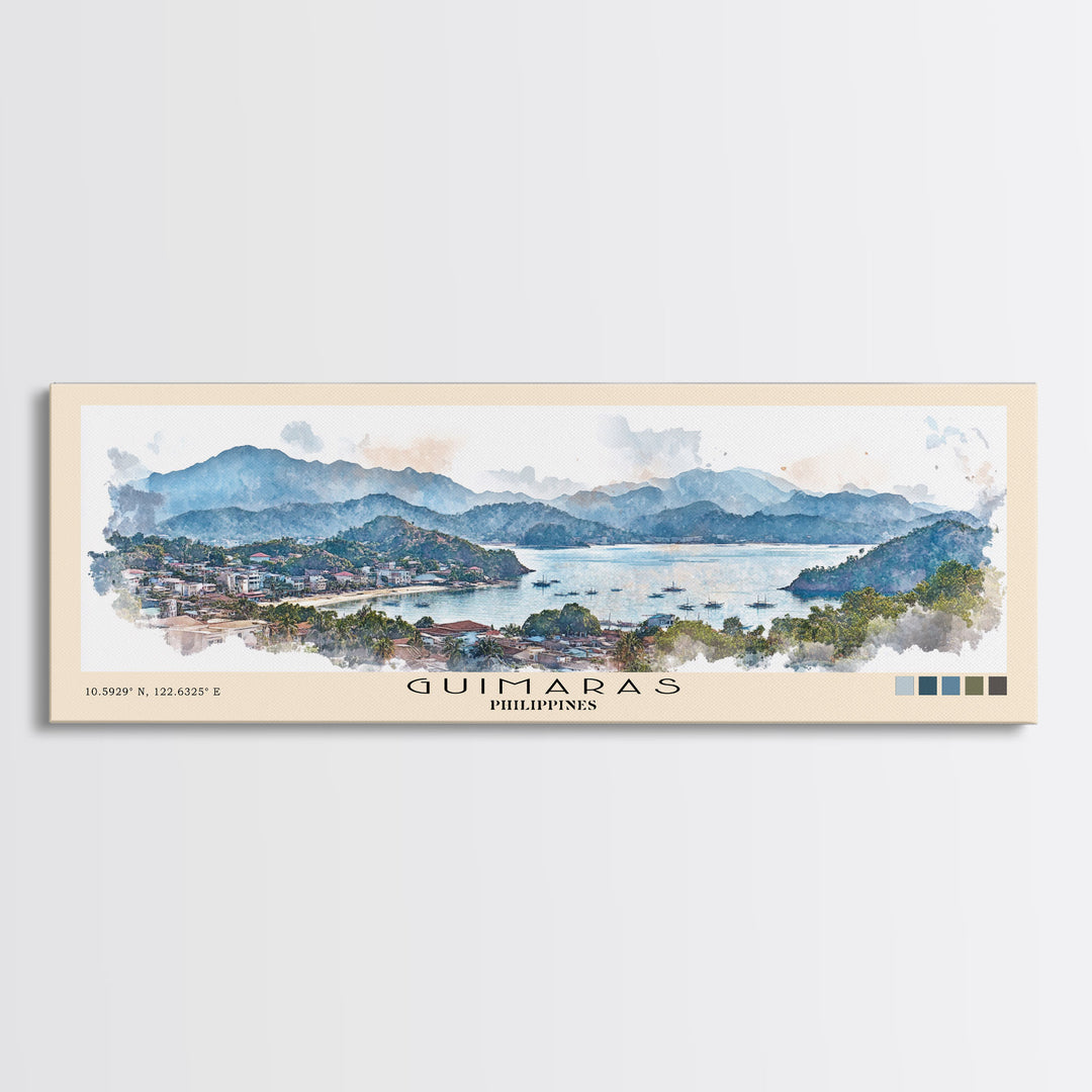 Guimaras, Philippines Watercolor Print, Vacation Gift, Philippines Wall Art, Beach Painting, Beach Decor, Beach Or Lakehouse Art