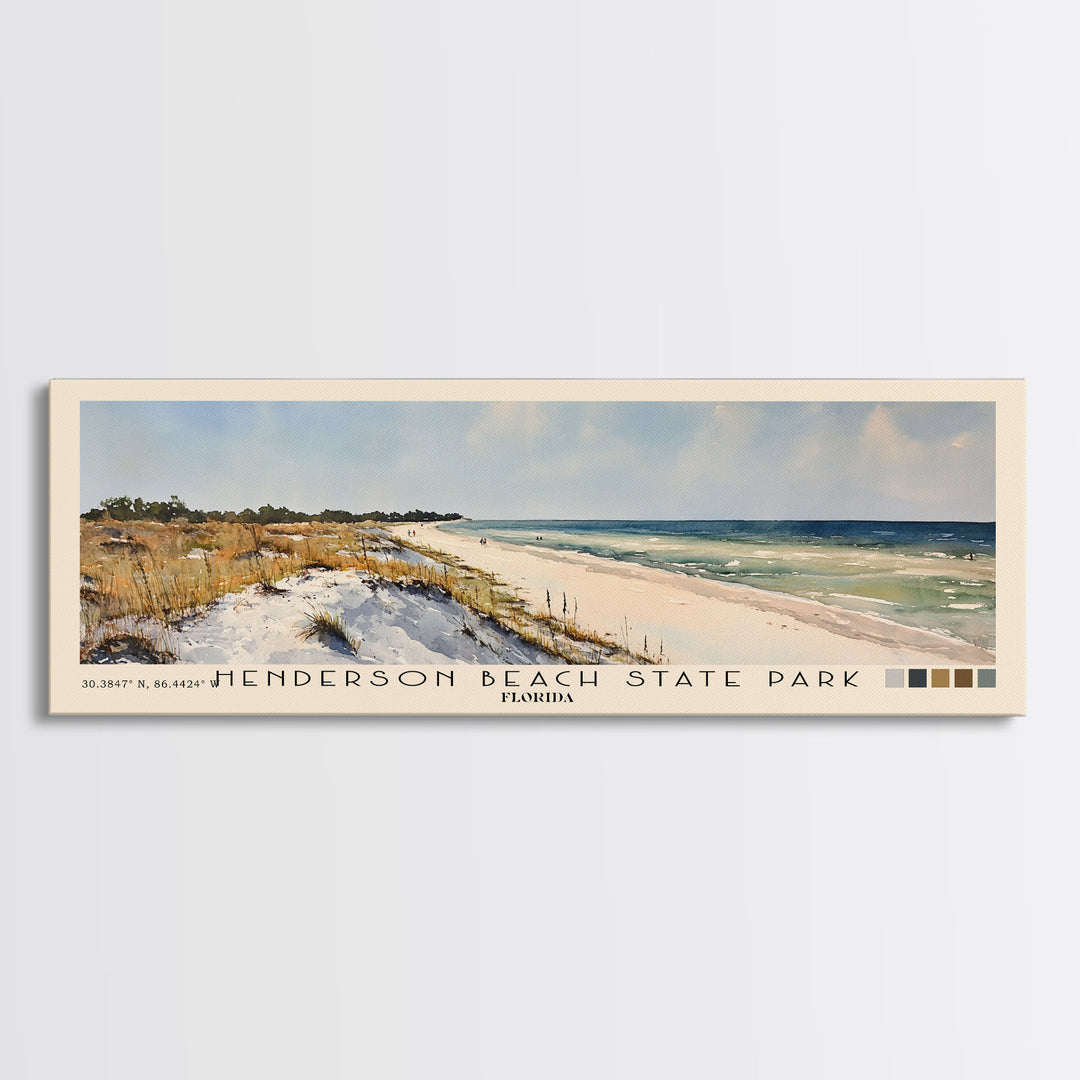 Henderson Beach State Park, Florida Watercolor Print, Vacation Gift, Florida Wall Art, Beach Painting, Beach Decor, Beach Or Lakehouse Art