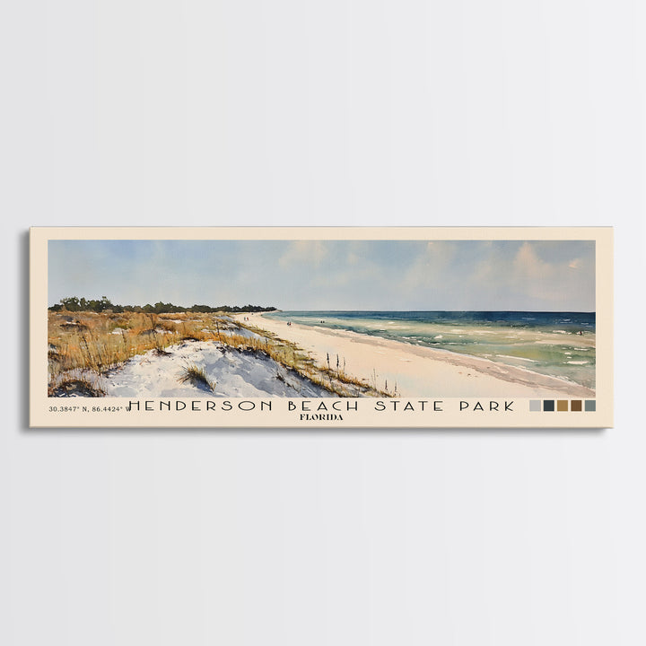 Henderson Beach State Park, Florida Watercolor Print, Vacation Gift, Florida Wall Art, Beach Painting, Beach Decor, Beach Or Lakehouse Art